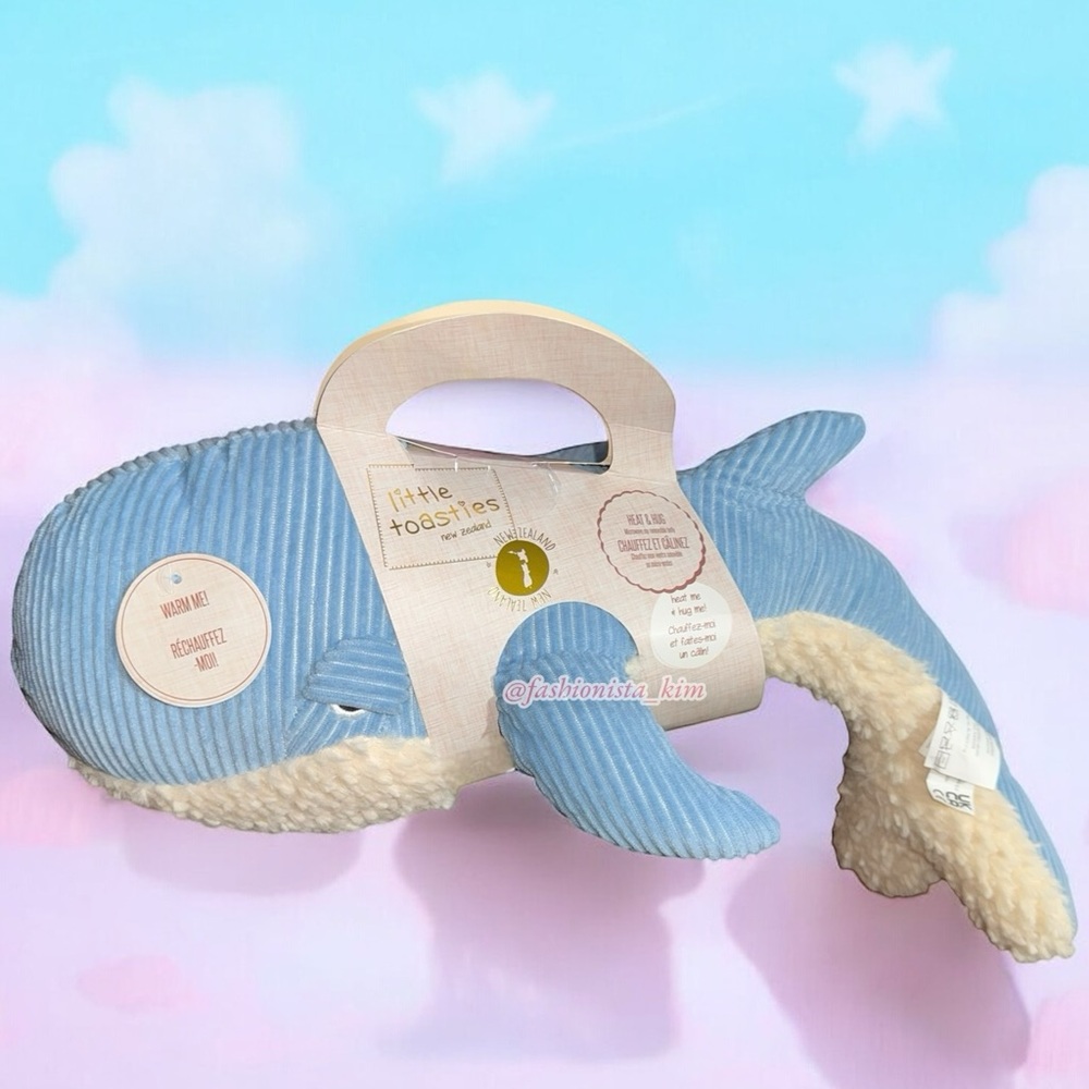 Little Toasties Blue whale teddy bear microwavable heated Plush